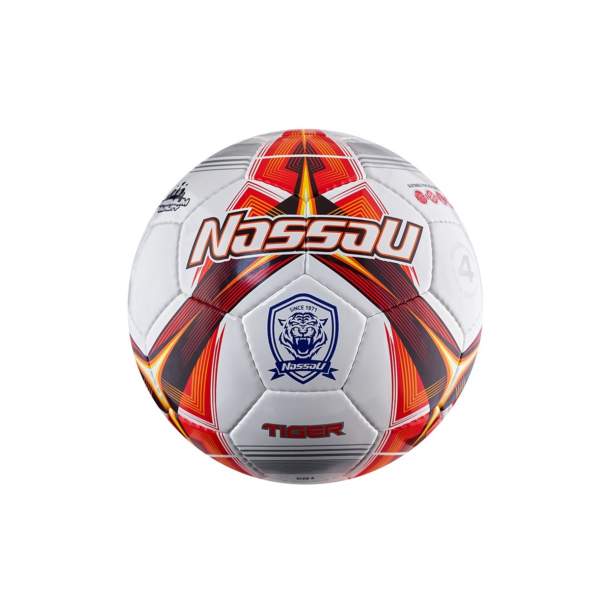 TIGER-Blanco-Rojo-64cm-A Nassau nº3 Futsal profesional - Imagen 1